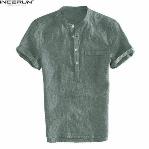 Loose Shirt Men Casual Breathable Solf Short Sleeve Shirt Man camisa masculina Hot Sale camisa social masculina Summer Plus Size